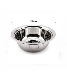 28CM KULPSUZ PASLANMAZ METAL SEPET SÜZGEÇ (5343)
