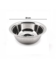 28CM KULPSUZ PASLANMAZ METAL SEPET SÜZGEÇ (5343)