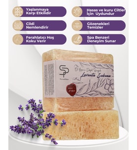 Pure and Shine EL YAPIMI DOĞAL SÜNGERLİ   LAVANTA SABUNU