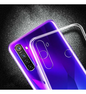Realme 5 Pro Kılıf Şeffaf Silikon Hibrit Case (Renksiz)