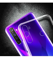 Realme 5 Pro Kılıf Şeffaf Silikon Hibrit Case (Renksiz)