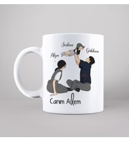Canım Ailem Tasarımlı Kupa Kişiye Özel