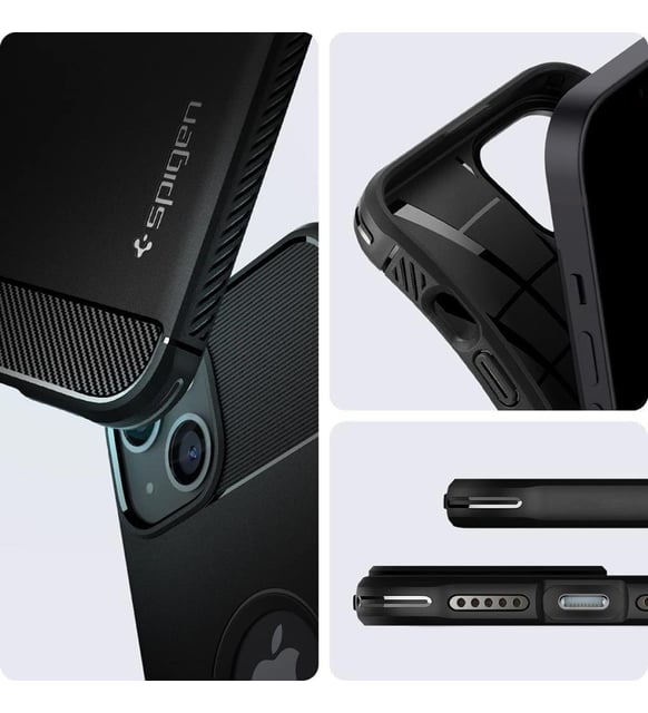 Spigen Apple iPhone 13 Mini Kılıf Rugged Armor Matte Black OUTLET