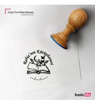 Kitap Kelebek Kişiye Özel Kitap Damgası Kitap Mührü Kaşe Kitap Mühür Özel Damga 424