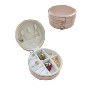 Chavin Rose Deri Seyahat Yüzük Küpe Kolye Takı Kutusu st1-68rs