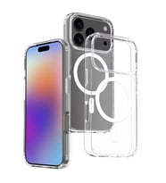 Apple iPhone 17 Pro Max Uyumlu Kılıf M-safe Şarj Özellikli Şeffaf Sert PC Zore Embos Kapak