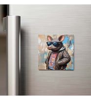 Armadillo - Armadillo - Güneş Gözlüklü Style - Buzdolap Magneti - 9x9 Cm