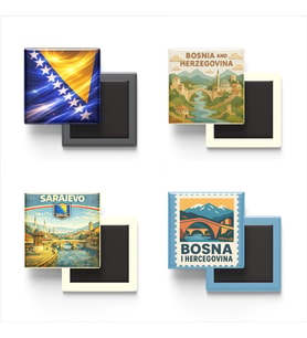 Buzdolap Magnetleri - Bosna-Hersek Saraybosna - 4'lü Set Magneti
