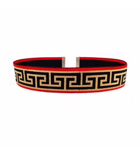 Özel Dokuma Choker Kadın Tasma Kolye (Kırmızı)