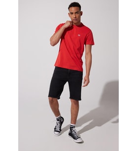 Bisiklet Yaka T-shirt Coral