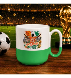 BK Gift Ekvator Taraftar Temalı 2026 Dünya Kupası Tasarımlı Yeşil Joyful Kupa Bardak