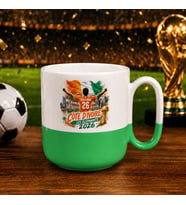 BK Gift Ekvator Taraftar Temalı 2026 Dünya Kupası Tasarımlı Yeşil Joyful Kupa Bardak