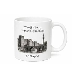 Diyarbakır Memleket Temalı İsme Özel Baskılı Kupa Bardak Hediye