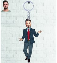 Kişiye Özel Patron Tasarımlı Karikatür Ahşap Anahtarlık Bay-4-Eco