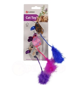 Flamingo Mohaire Tüylü Fare 3 lü Kedi Oyuncağı