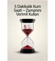 5 Dakikalık Kum Saati Zamanlayıcı – KIRMIZI Dekoratif Masa Saati 4 Renk Seçeneği