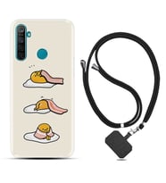 Realme 5i 5 Pro 6i 7 Pro 8 Kılıf Boyun Askılı Silikon Sweety Egg 1322