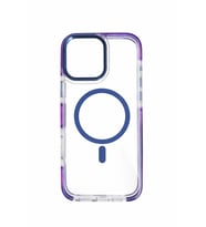 İphone 16 Pro ile Uyumlu Magsafe Özellikli Kenarları Renkli Şeffaf Solo Kılıf