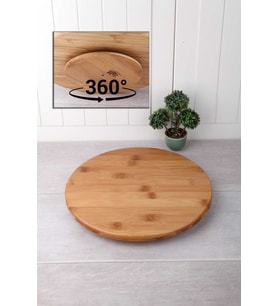 Bambu Döner Standlı Lüx 34 Cm, Şık ve Dayanıklı Sunum Gereci