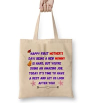Happy Mother's Day 2021 Bez Çanta Uzun Saplı