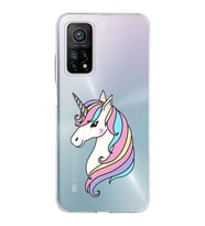 Xiaomi Mi 10 T Pro Uyumlu Kapak Unicorn Tasarımlı Şeffaf Silikon Kılıf