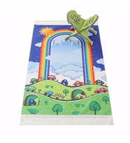 Çocuk Seccadesi Gökkuşağı Lacivert 82×45 cm 110 gr - Tesbih Hediyeli