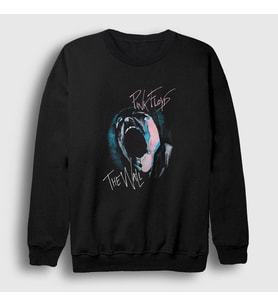 Presmono Unisex Siyah The Wall V2 Pink Floyd Sweatshirt 355238tt