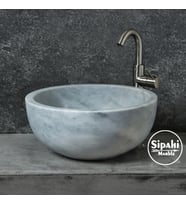 Sipahi Marble Afyon Bulutlu Derin Yuvarlak Lavabo