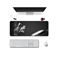 SonicTouch Kartalın Efendisi Siyah Beyaz Pürüzsüz Sıvı Geçirmez XXL Gamer Klavye Mousepad 40x90cm