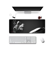 SonicTouch Kartalın Efendisi Siyah Beyaz Pürüzsüz Sıvı Geçirmez XXL Gamer Klavye Mousepad 40x90cm