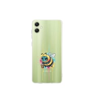 Samsung Galaxy A05 ile uyumlu Splash arı tasarımlı şeffaf silikon kılıf