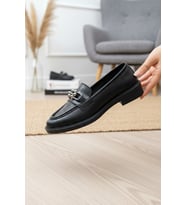 Enoch Kadın Lazer Delikli Nefes Alabilir Dokulu Metal Küre Detaylı Loafer
