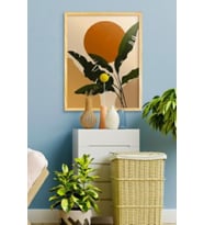 Çerçeveli  Güneş Poster Ahşap Çerçeve Tekli Tablo Çerçeveler Dekorasyon Ev Dekoru ÖZC-71 (Natural)