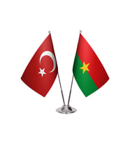 Burkıno Fasso İkili Masa Bayrağı