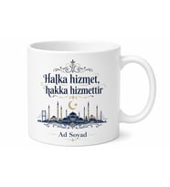 Belediye Başkanına Hediye İsimli Kupa Bardak Özel Tasarım Baskılı