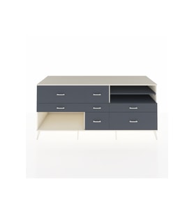 Kronos Konsol 2 Raflı 7 Çekmeceli  220x59x99 Aytaşı-Antrasit/Antrasit