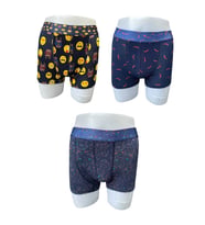 Zenura Erkek Boxer 3'lü Paket - Eğlenceli ve Şık Tasarımlar  (Çok Renkli)