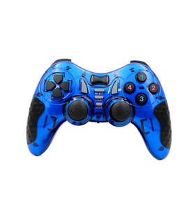 ScHitec 7in1 PC/PS2/PS2/PS3/PC360/TV/TVBOX/Android Cihazlar ile Uyumlu Kablosuz Gamepad Mavi HJ041