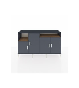 Kronos Konsol 5 Raflı 4 Kapaklı 176x59x99 Antrasit-Antrasit/Çam