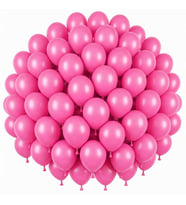 Pembe Renk Lateks Pastel Balon (30 cm) - 50 Adet