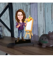 kişiye özel ressam karikatür biblo