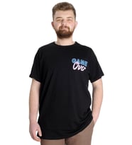 Mode XL Büyük Beden Erkek T-shirt GAME OVER 23130 Siyah