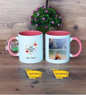 Anneye Doğum Günü Hediyesi Kupa Bardak Pembe Fotoğraflı Anneler Günü Hediyesi