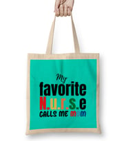 Nurse Gift İdea Funny Saying Quote-Nursing Medical Bez Çanta Uzun Saplı