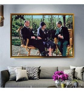 Altın Çerçeveli dekoratif tablo l1968 (Gold)