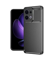 Oppo Reno 13 Pro Kılıf Auto Focus Karbon Kapak - Siyah