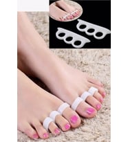 Ayak Parmak Çekiç 3 Parmağa Geçen (Çift) Bunyon Koruyucu Makarasız Halluks Valgus Silikon Yara Nasır