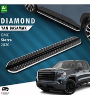 S-Dizayn GMC Sierra 5 Uzun Şase Diamond Krom Yan Basamak 253 Cm 2020 Üzeri A+ Kalite