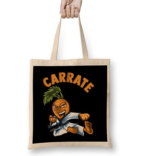 Funny Carrate Karate Carrot Pun Martial Arts Bez Çanta Uzun Saplı