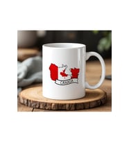 Canada Tasarımlı Beyaz Seramik Baskılı Kupa Bardak 330ml